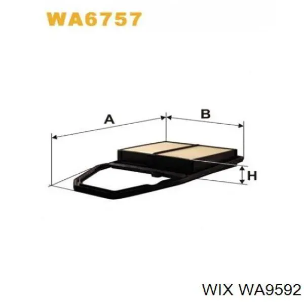 Елемент повітряного фільтра WIX WA9592 ціна, від 5.46 USD