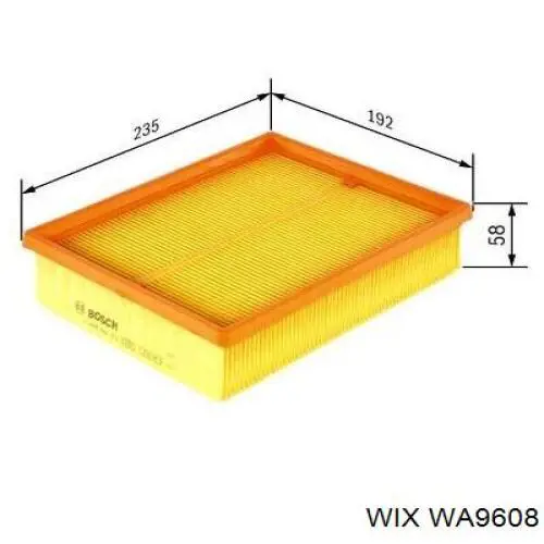 WA9608 WIX фільтр повітряний