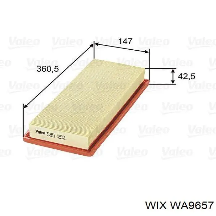 Купити WA9657 WIX Автомобільний фільтр повітря