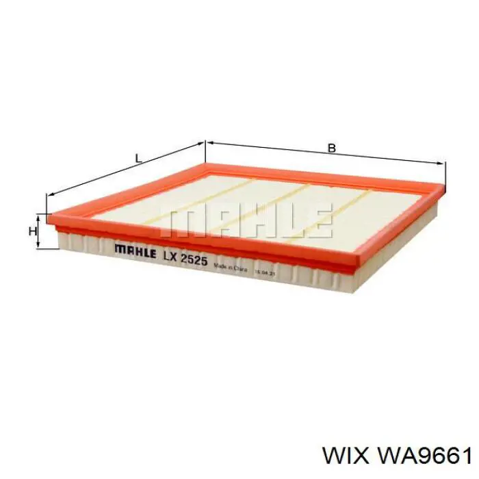 WA9661 WIX фільтр повітряний