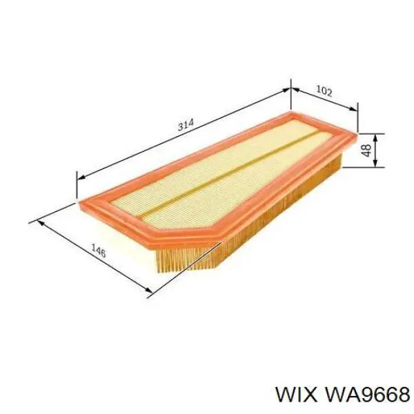 Елемент повітряного фільтра WIX WA9668 ціна, від 8.90 USD