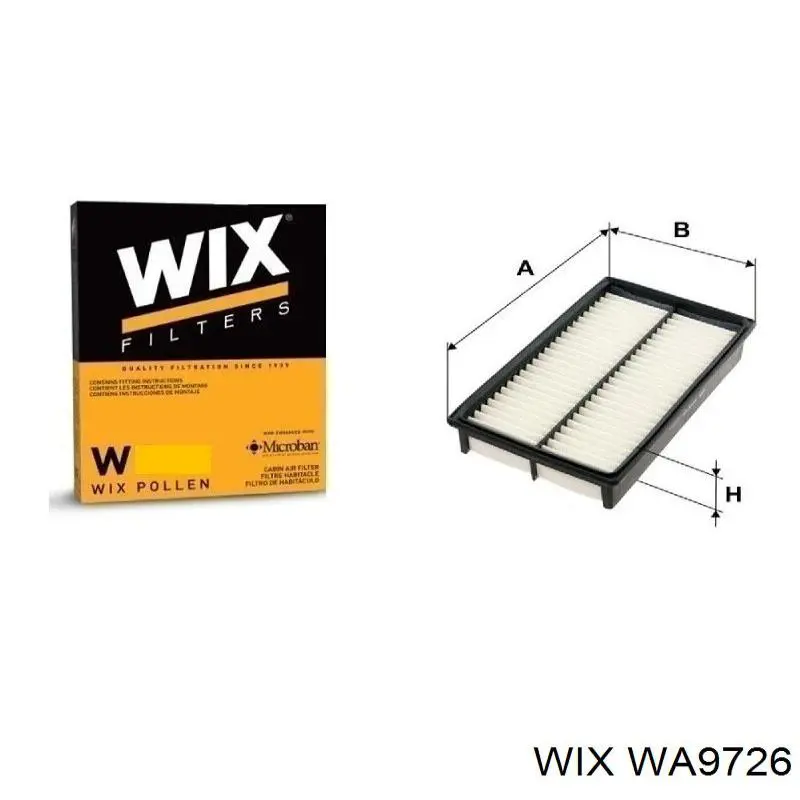 Елемент повітряного фільтра WIX WA9726 ціна, від 9.00 USD