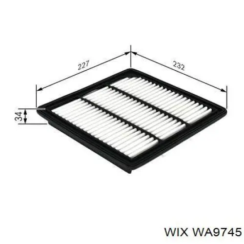 Фільтр повітряний WA9745 WIX