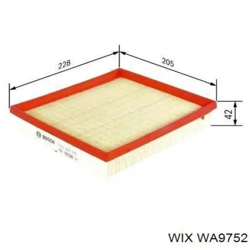 Елемент повітряного фільтра WIX WA9752 ціна, від 6.44 USD