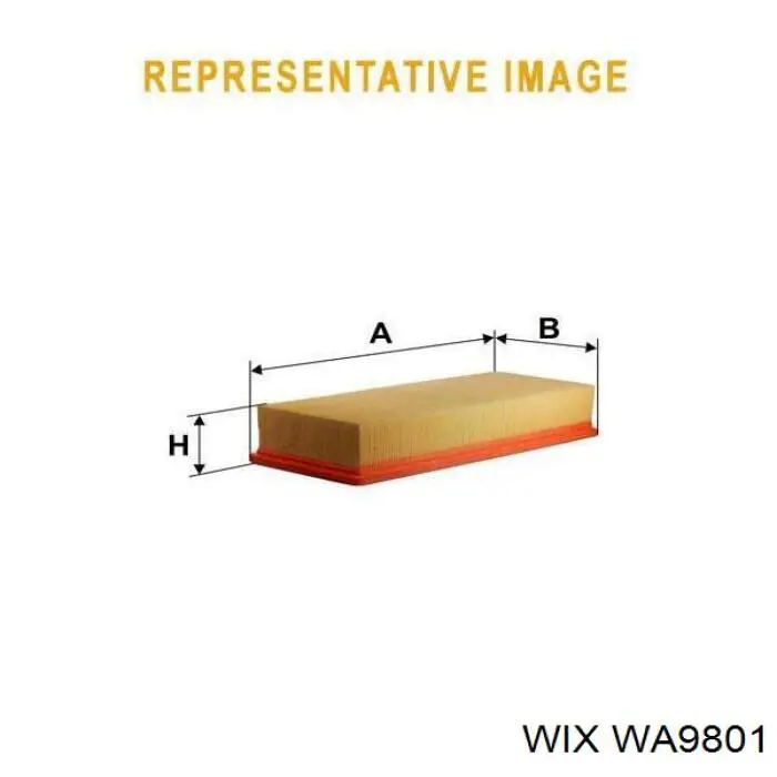 WA9801 WIX Повітряний фільтр двигуна