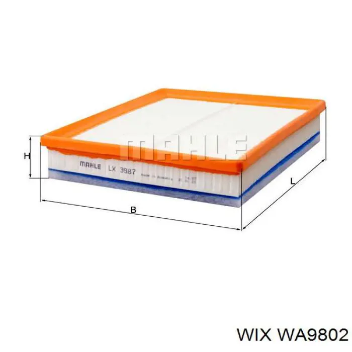 Купити WA9802 WIX Автомобільний фільтр повітря