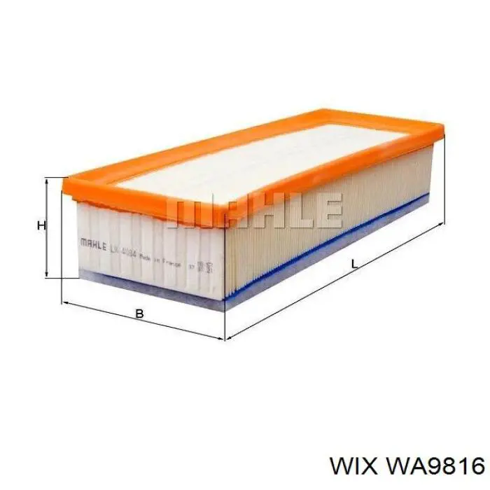 WA9816 WIX Повітряний фільтр двигуна
