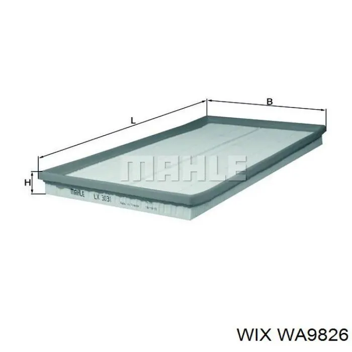 WA9826 WIX Повітряний фільтр двигуна