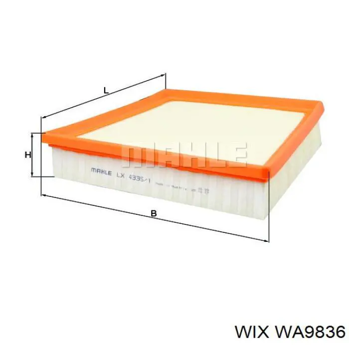 Купити WA9836 WIX Автомобільний фільтр повітря