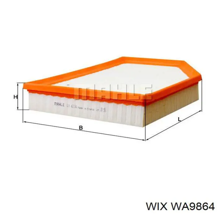WA9864 WIX Повітряний фільтр двигуна