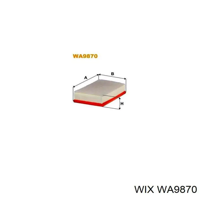Елемент повітряного фільтра WIX WA9870 ціна, від 10.30 USD