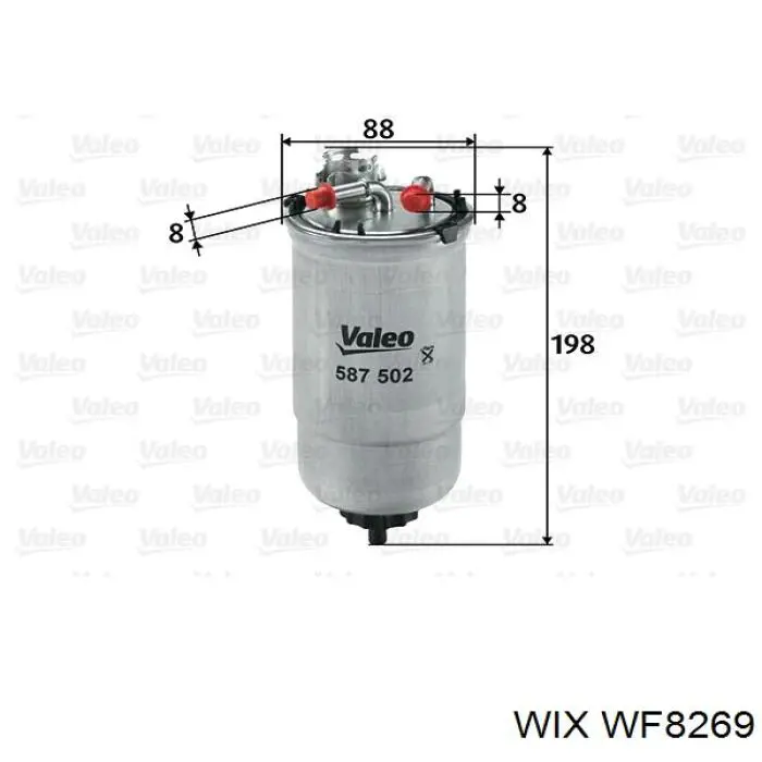 Купити WF8269 WIX Фільтр-відстійник палива грубої очистки