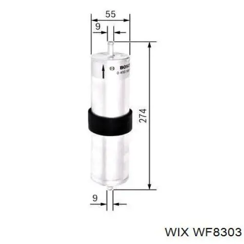 Фільтр тонкого очищення палива WIX WF8303 ціна, від 18.09 USD