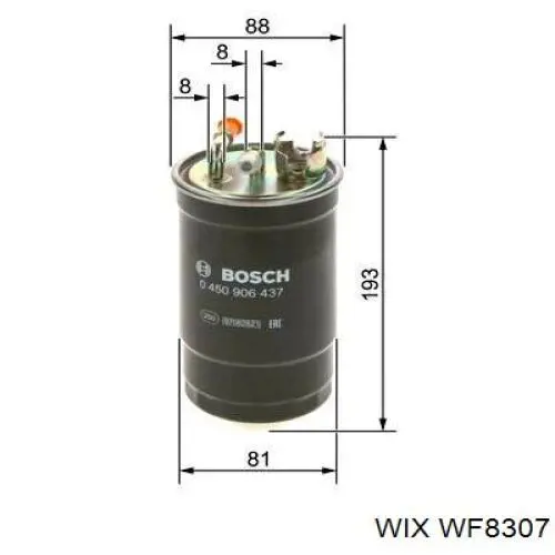 Фільтр тонкого очищення палива WIX WF8307 ціна, від 14.23 USD