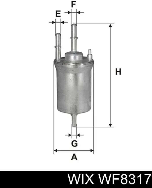 Фільтр тонкого очищення палива WIX WF8317 ціна, від 17.86 USD