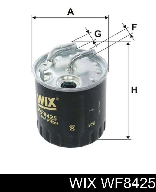 Фільтр тонкого очищення палива WIX WF8425 ціна, від 23.30 USD
