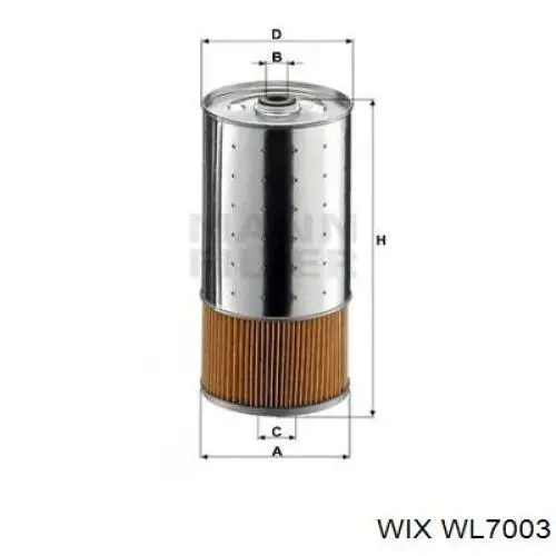 WL7003 WIX фільтр масляний