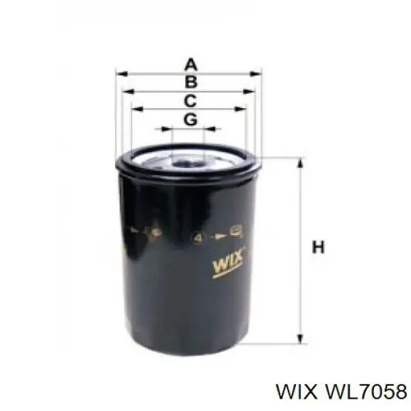 Масляний фільтр двигуна WIX WL7058 ціна, від 1.51 USD