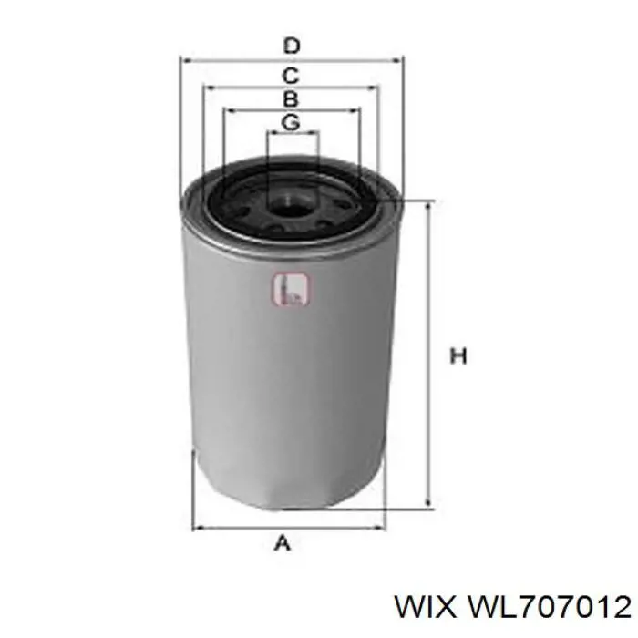 WL707012 WIX Фільтр масла