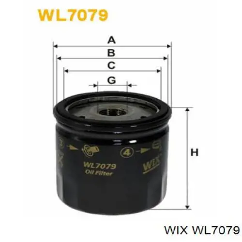 WL7079 WIX фільтр масляний