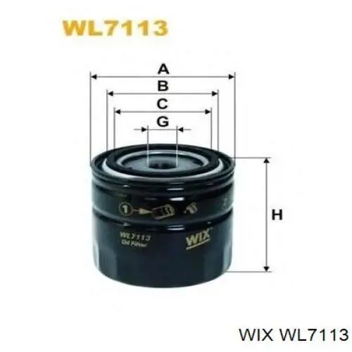 WL7113 WIX фільтр масляний