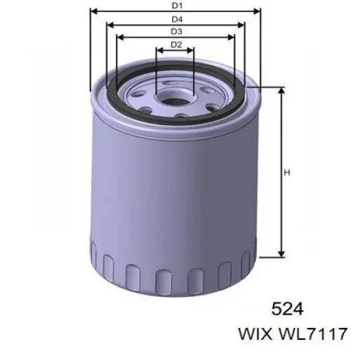 WL7117 WIX фільтр масляний