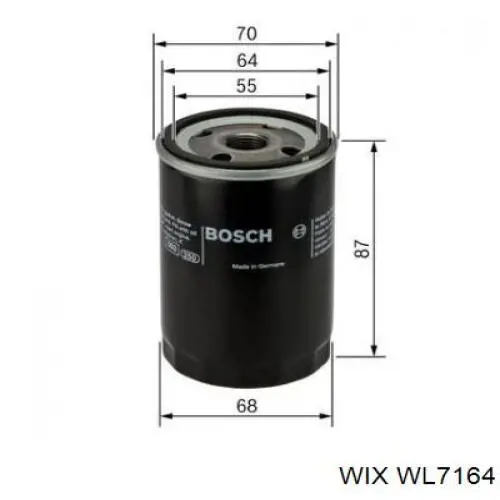 Масляний фільтр двигуна WIX WL7164 ціна, від 4.85 USD