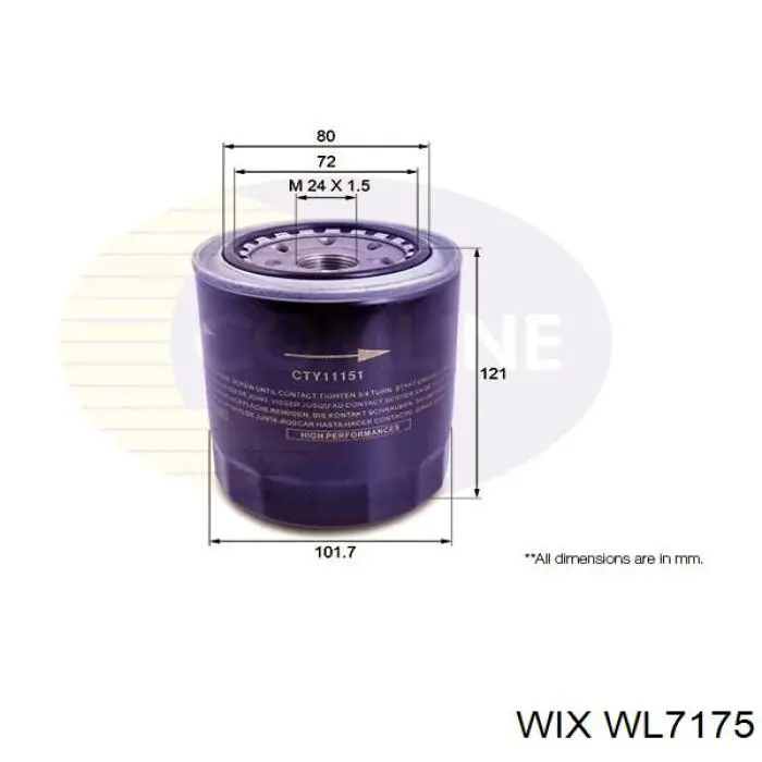Масляний фільтр двигуна WIX WL7175 ціна, від 12.30 USD
