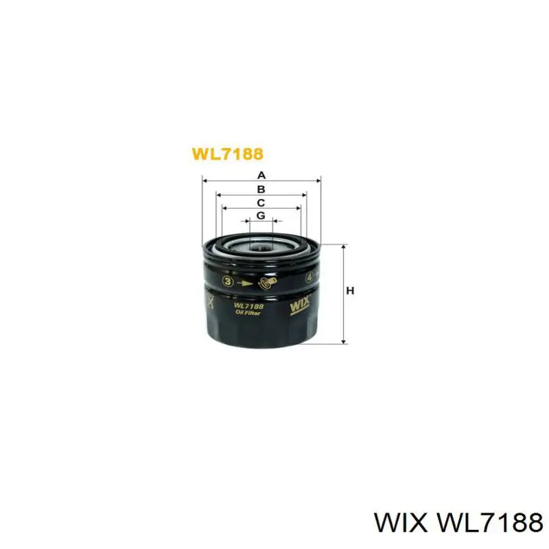 WL7188 WIX фільтр масляний