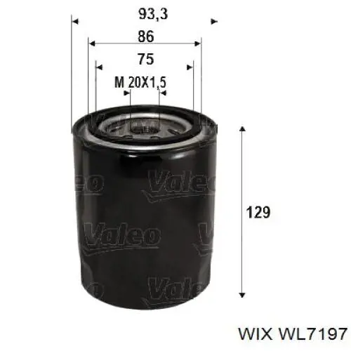 Масляний фільтр двигуна WIX WL7197 ціна, від 6.80 USD