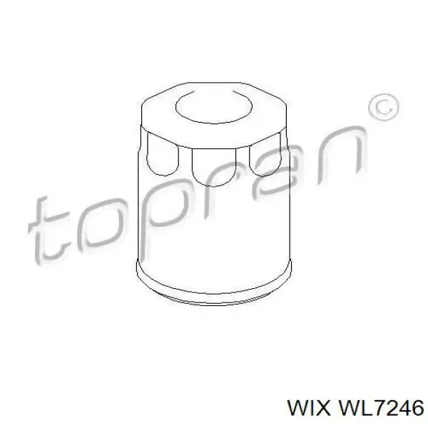 Масляний фільтр двигуна WIX WL7246 ціна, від 6.78 USD