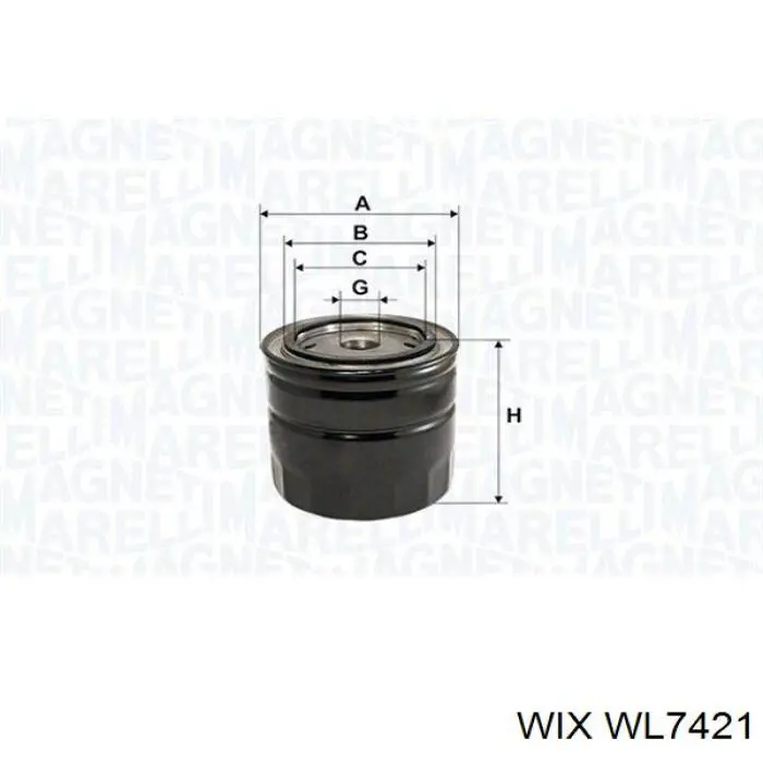 WL7421 WIX фільтр масляний
