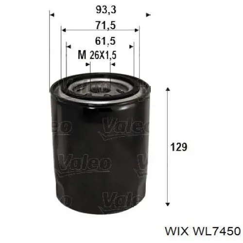 WL7450 WIX фільтр масляний