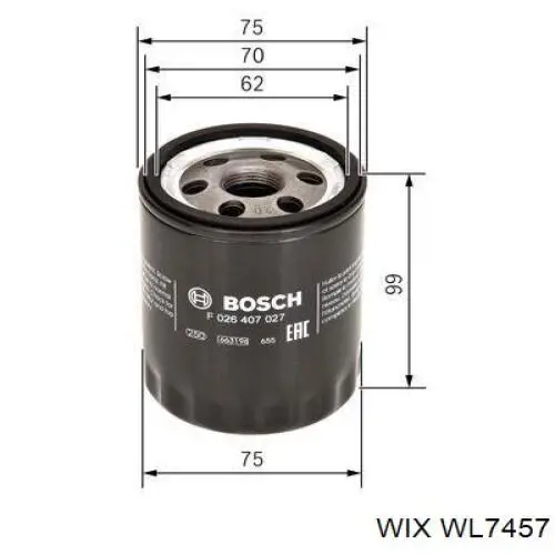Купити WL7457 WIX Фільтр очищення масла відцентровий
