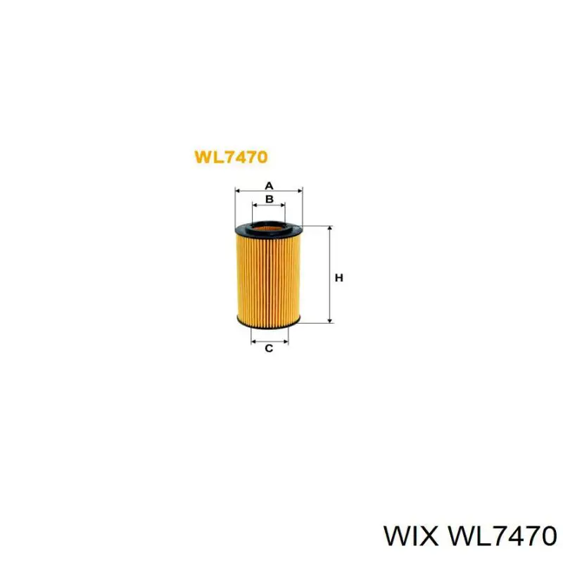 WL7470 WIX фільтр масляний