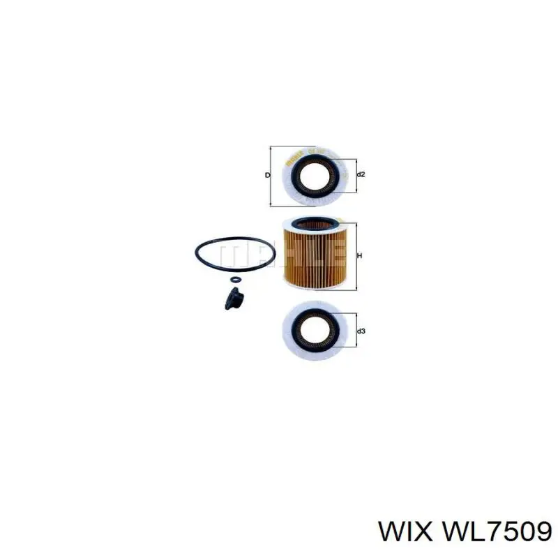 WL7509 WIX фільтр масляний