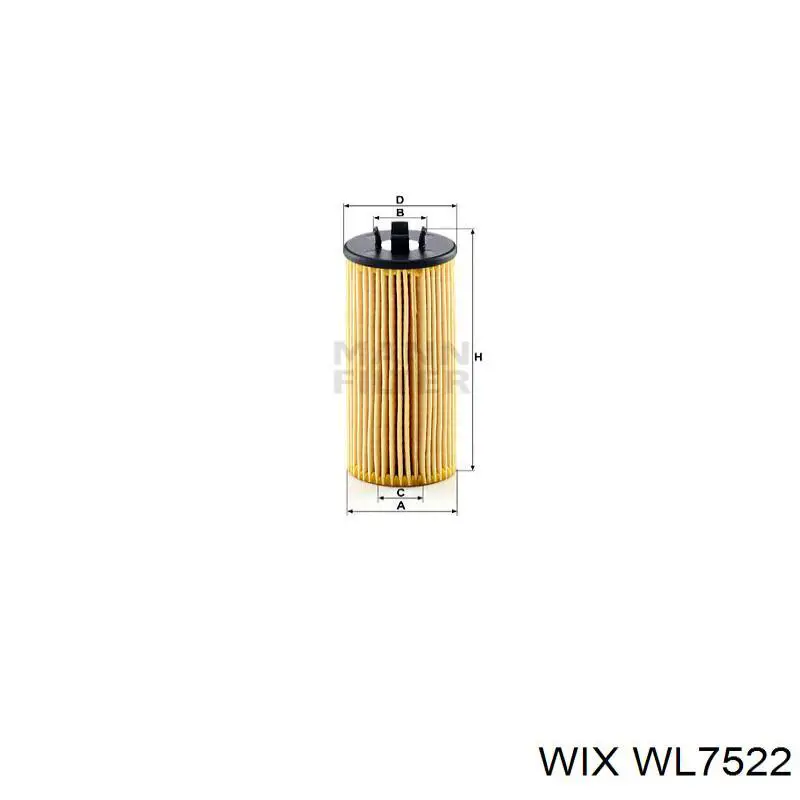 Фільтр масляний WL7522 WIX