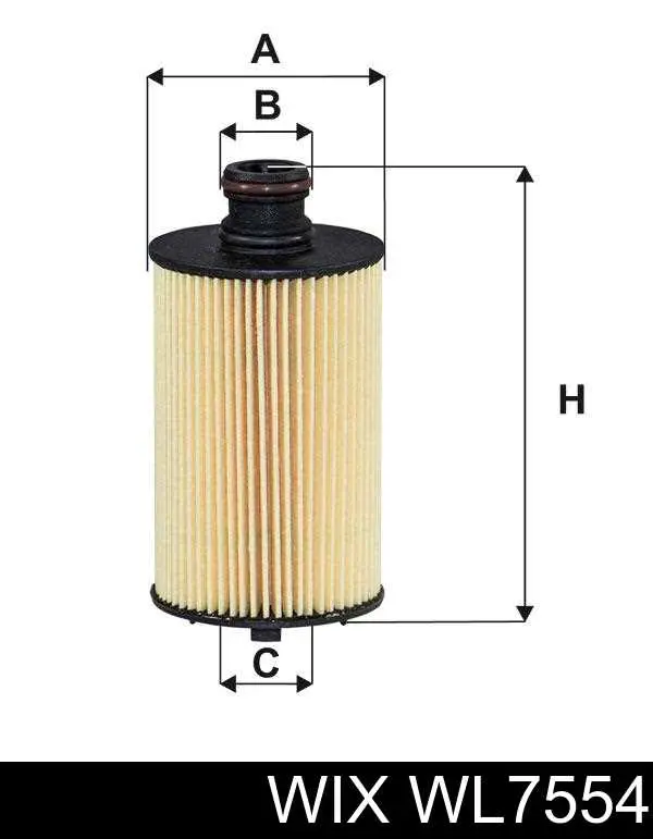 Масляний фільтр двигуна WIX WL7554 ціна, від 7.29 USD