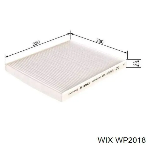 WP2018 WIX Внутрішньосалонний фільтр