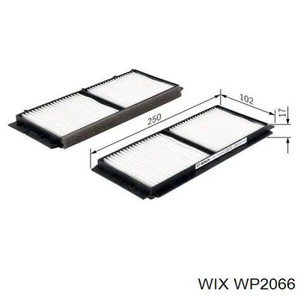 Фільтр повітряний обігрівача WIX WP2066 ціна, від 8.88 USD