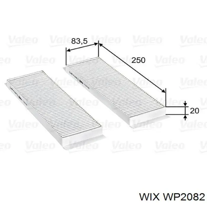 WP2082 WIX Внутрішньосалонний фільтр