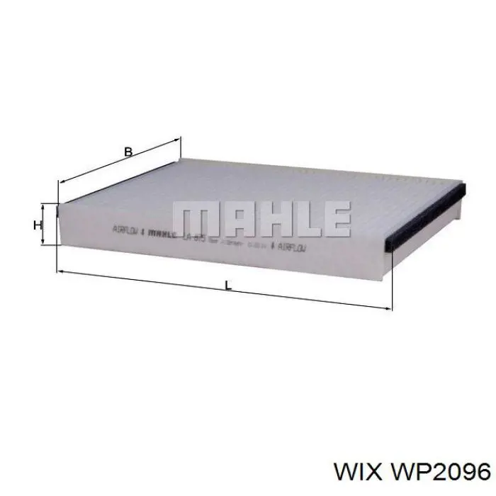 Фільтр повітряний обігрівача WIX WP2096 ціна, від 8.46 USD