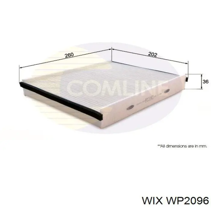 WP2096 WIX фільтр салону