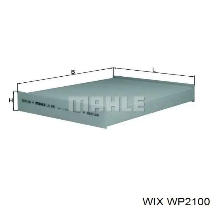 Купити WP2100 WIX Фільтр салону вугільний