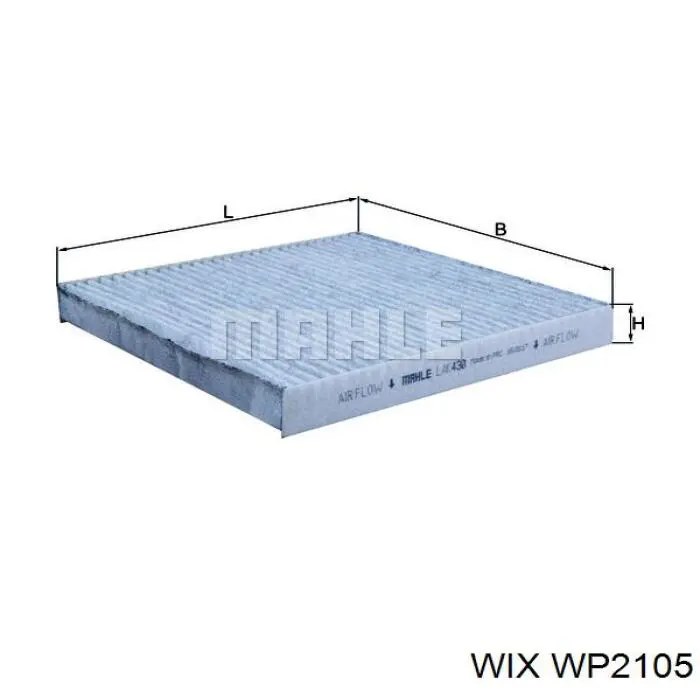 Купити WP2105 WIX Фільтр салону вугільний