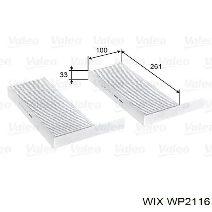 Фільтр салону WP2116 WIX