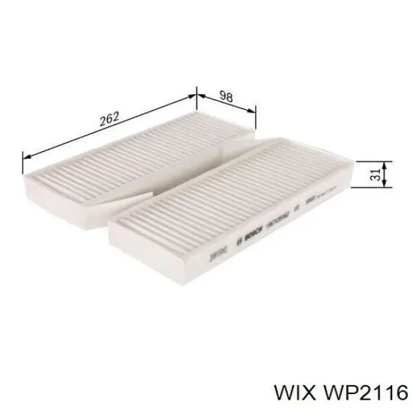 Повітряний фільтр салону WIX WP2116