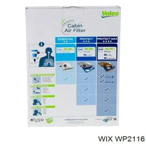 Фільтр повітряний обігрівача WIX WP2116 ціна, від 6.02 USD