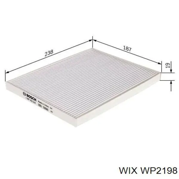 Фільтр повітряний обігрівача WIX WP2198 ціна, від 7.05 USD