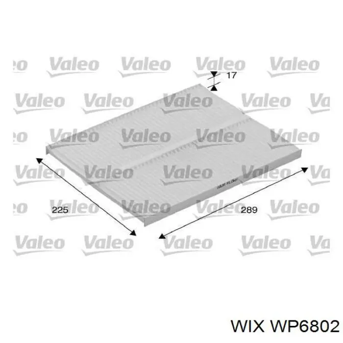 Фільтр салону WP6802 WIX